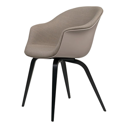 Bat Front Upholstered Dining Chair - Wood Base