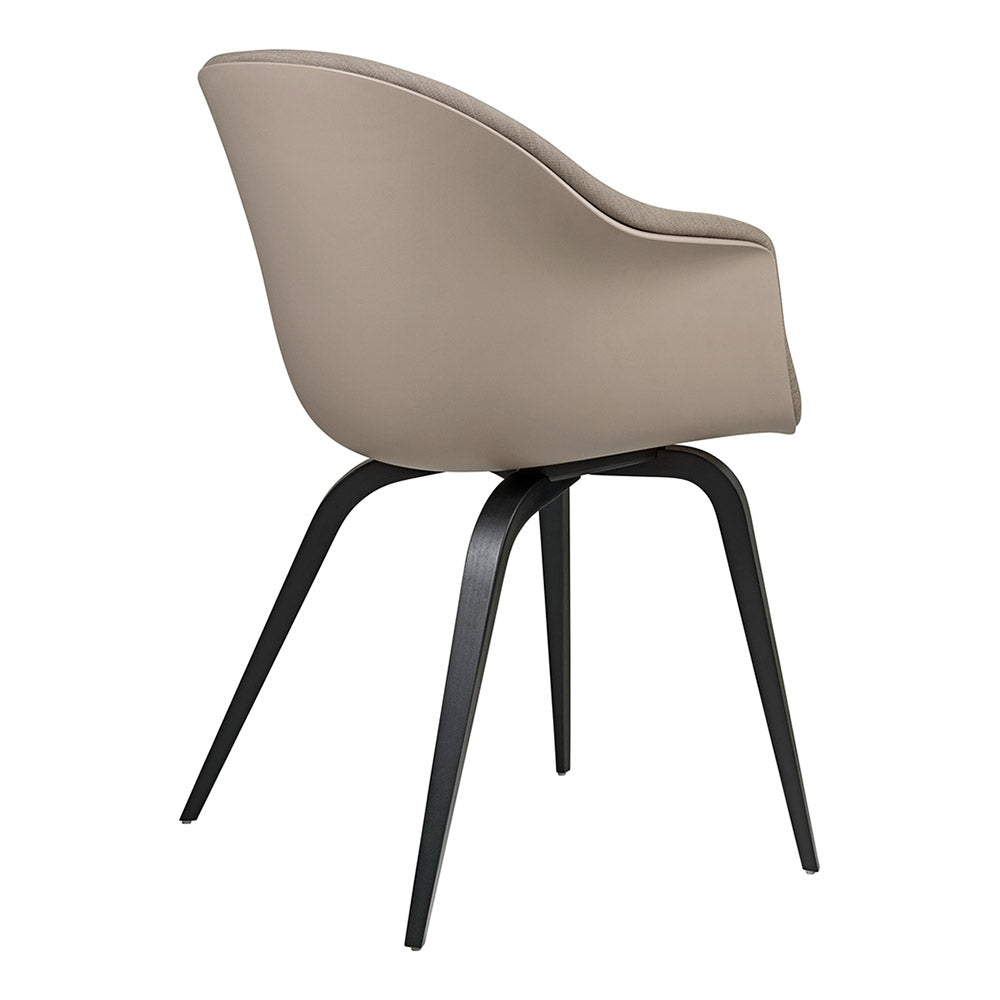 Bat Front Upholstered Dining Chair - Wood Base