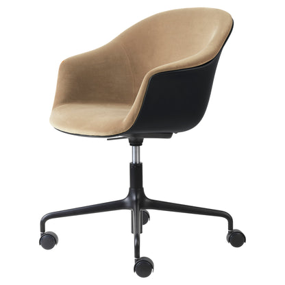 Bat Front Upholstered Meeting Chair - Height Adjustable with Castors