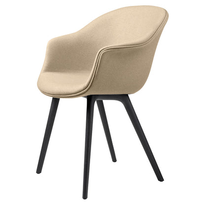 Bat Fully Upholstered Dining Chair - Black Plastic Base