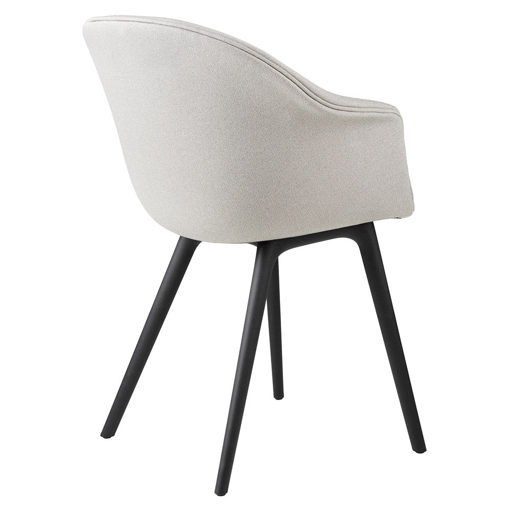 Bat Fully Upholstered Dining Chair - Black Plastic Base