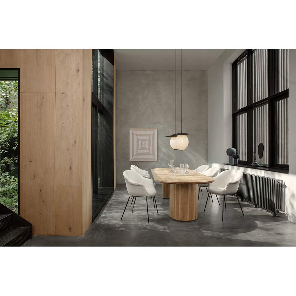 Bat Fully Upholstered Dining Chair - Conic Base
