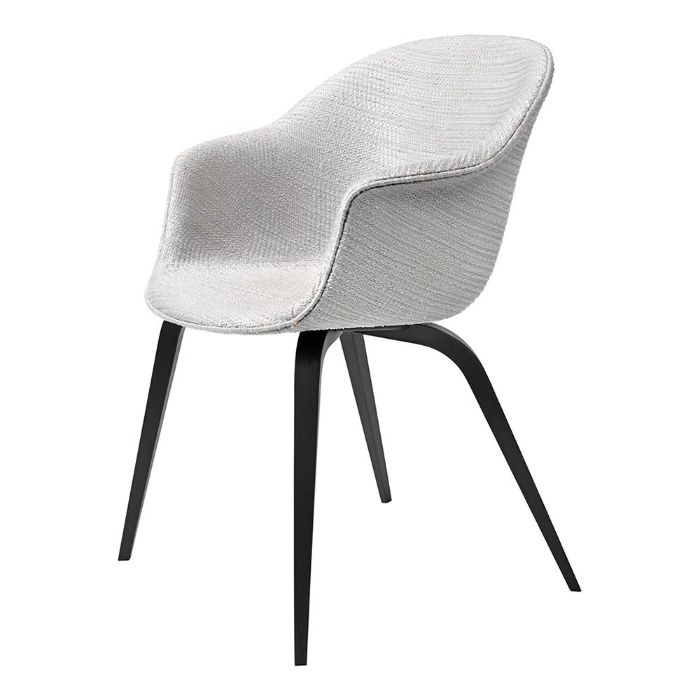 Bat Fully Upholstered Dining Chair - Wood Base