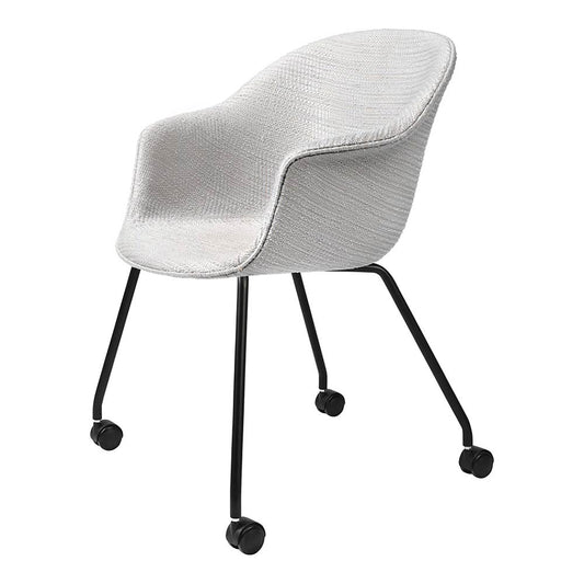 Bat Fully Upholstered Meeting Chair - 4-Leg Base With Castors
