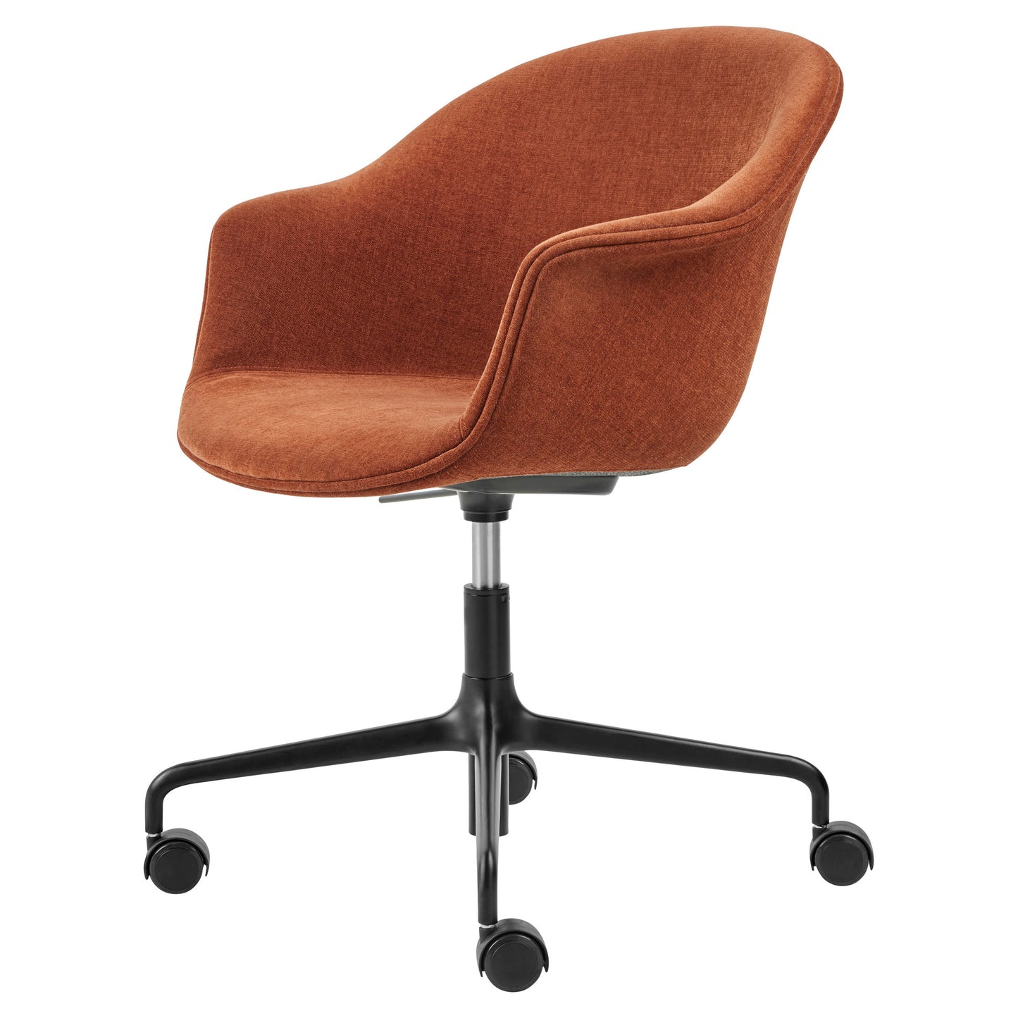 Bat Fully Upholstered Meeting Chair - Height Adjustable with Castors