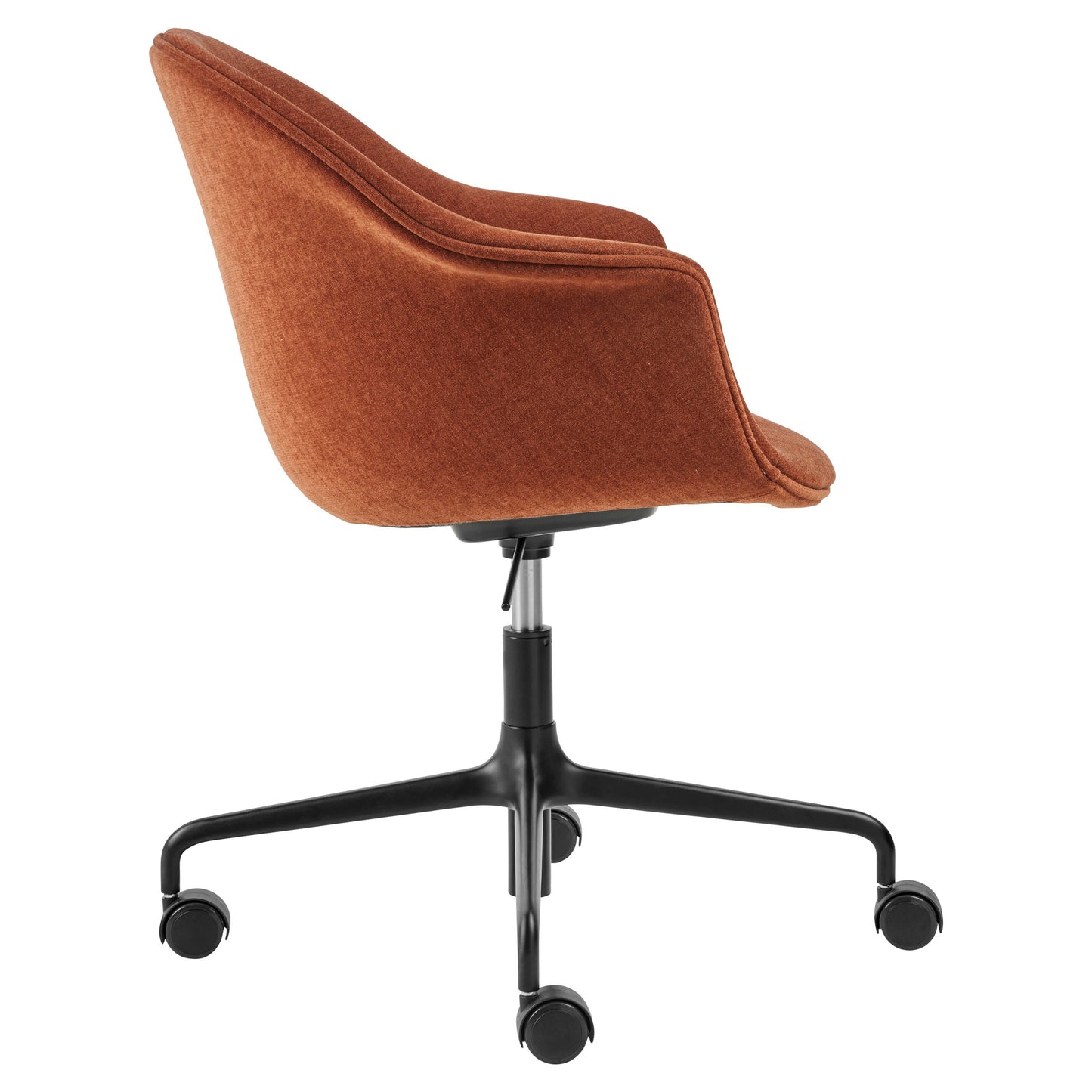 Bat Fully Upholstered Meeting Chair - Height Adjustable with Castors