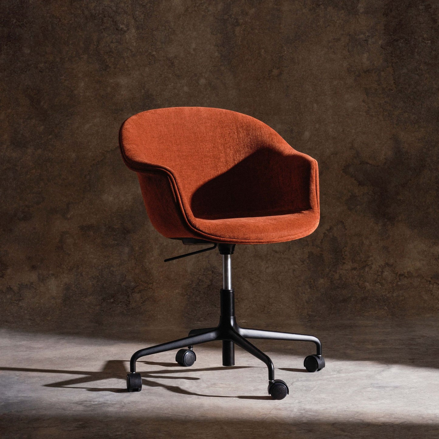 Bat Fully Upholstered Meeting Chair - Height Adjustable with Castors