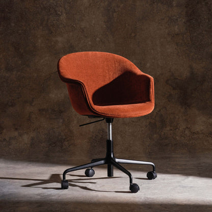 Bat Fully Upholstered Meeting Chair - Height Adjustable with Castors