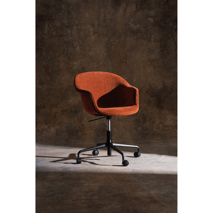 Bat Fully Upholstered Meeting Chair - Height Adjustable with Castors
