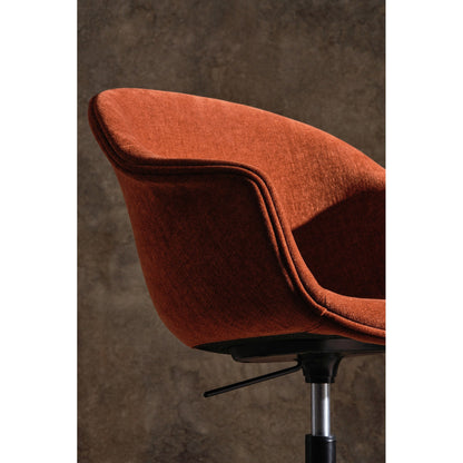 Bat Fully Upholstered Meeting Chair - Height Adjustable with Castors