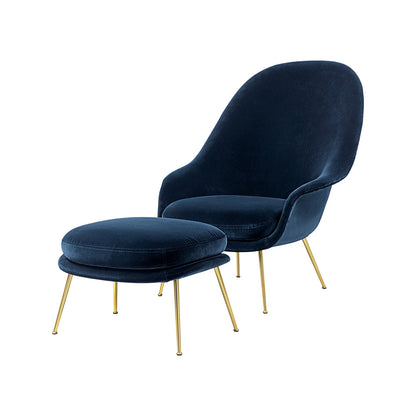Bat Fully Upholstered Ottoman - Conic Base