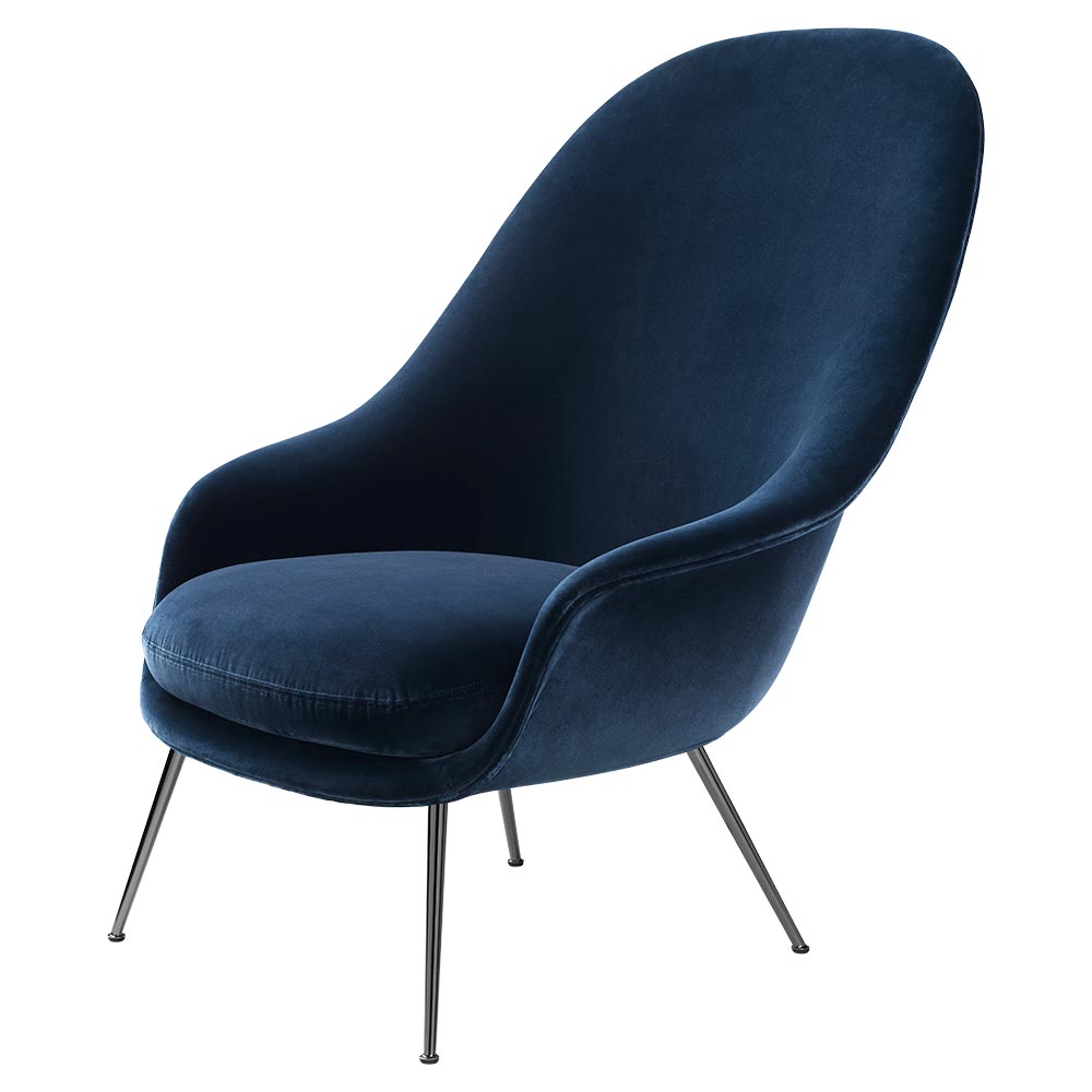 Bat High Back Lounge Chair - Conic Base