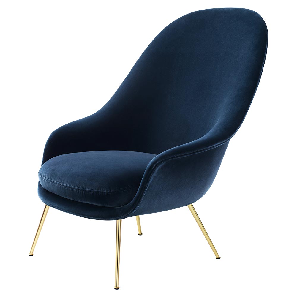 Bat High Back Lounge Chair - Conic Base