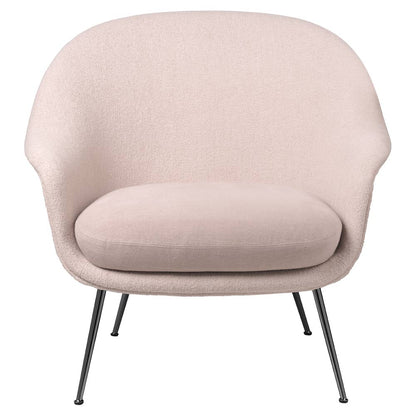Bat Low Back Lounge Chair - Pink, Black  Chrome Base