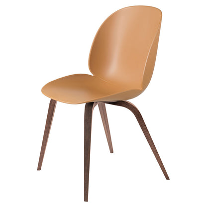 Bat Unupholstered Dining Chair - Amber Brown, American Walnut Base