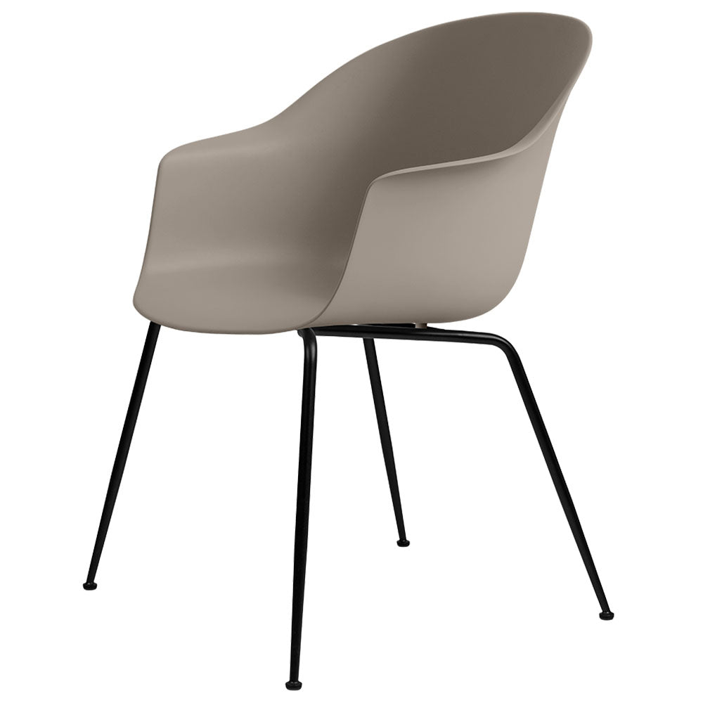 Bat Unupholstered Dining Chair - New Beige, Black Base