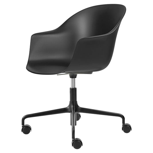 Bat Unupholstered Meeting Chair - Height Adjustable with Castors