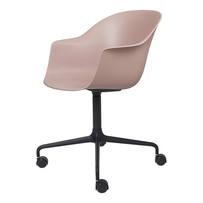 Bat Unupholstered Meeting Chair - Sweet Pink Shell, 4-Star Base With Castors