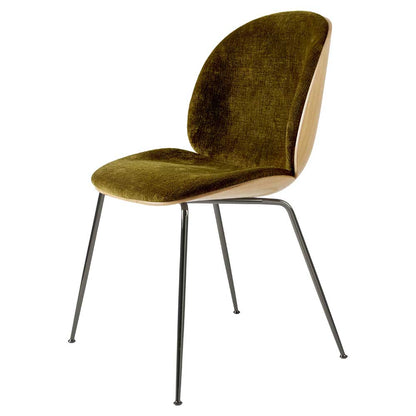 Beetle Front Upholstered Dining Chair - Veneer Shell, Conic Base