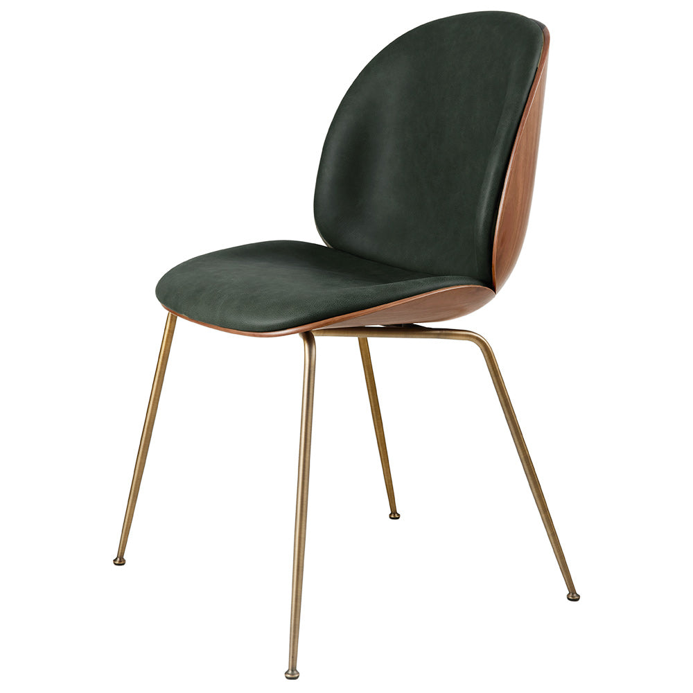 Beetle Front Upholstered Dining Chair - Veneer Shell, Conic Base