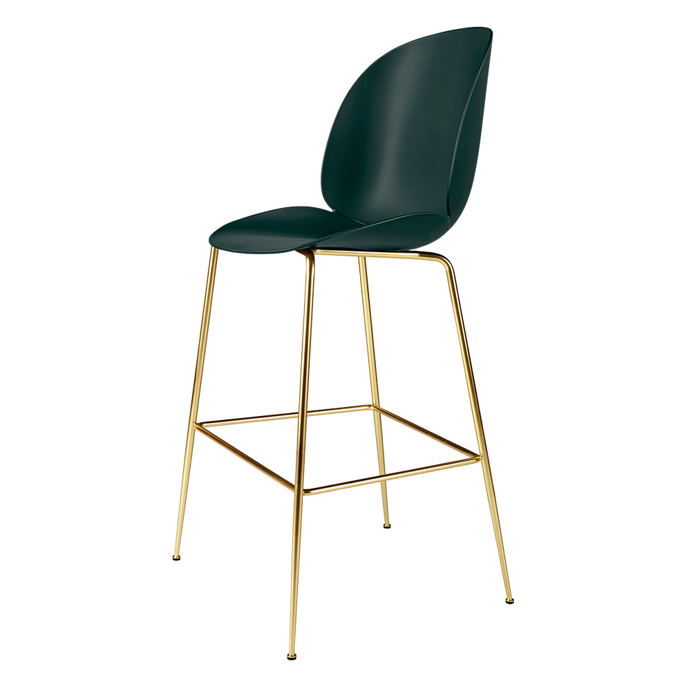 Beetle Bar Chair - Green, Brass