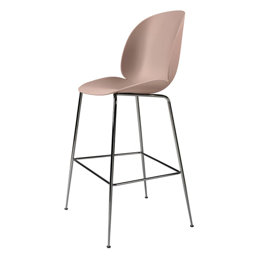 Beetle Counter Chair - Sweet Pink, Black Chrome