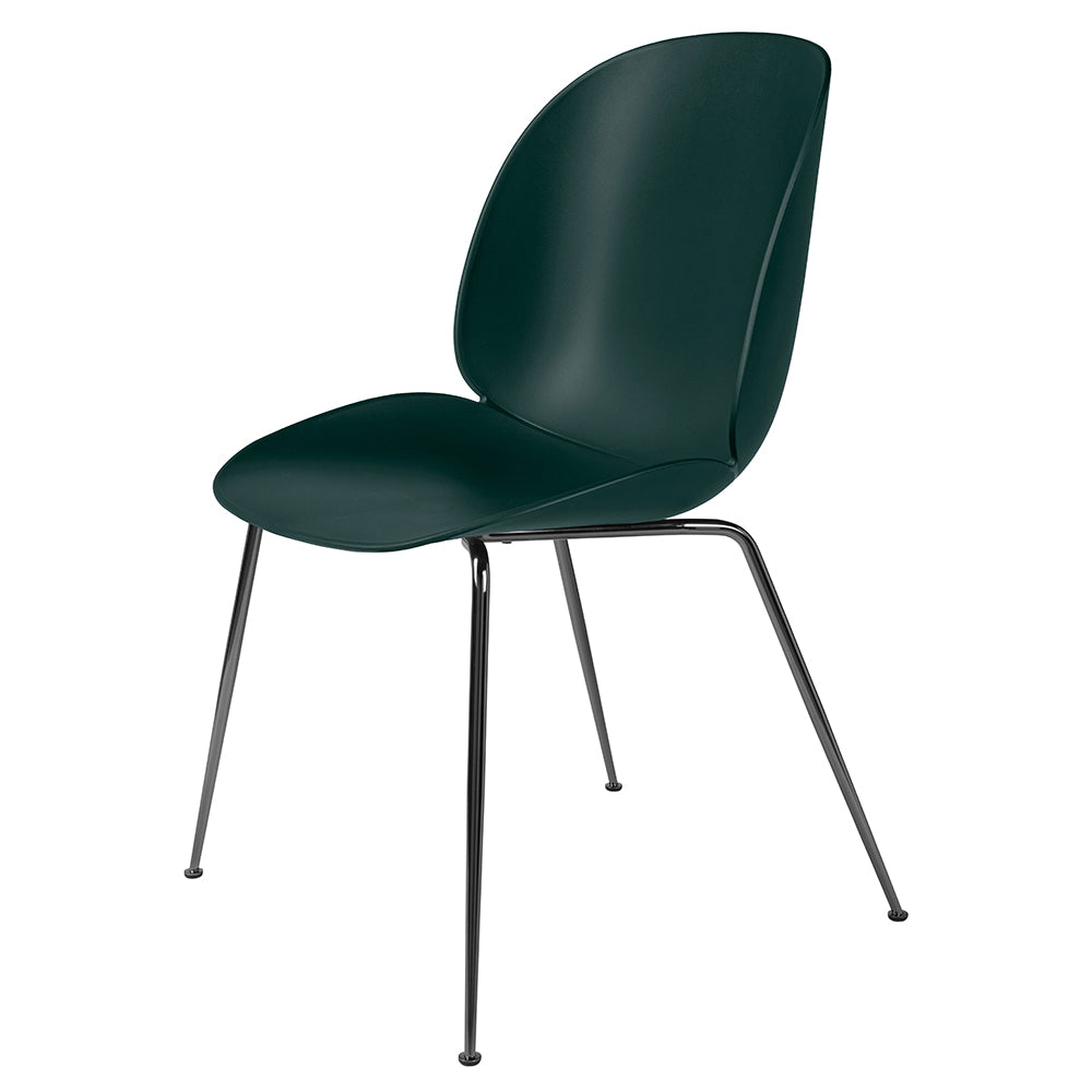 Beetle Dining Chair - Green, Black Chrome