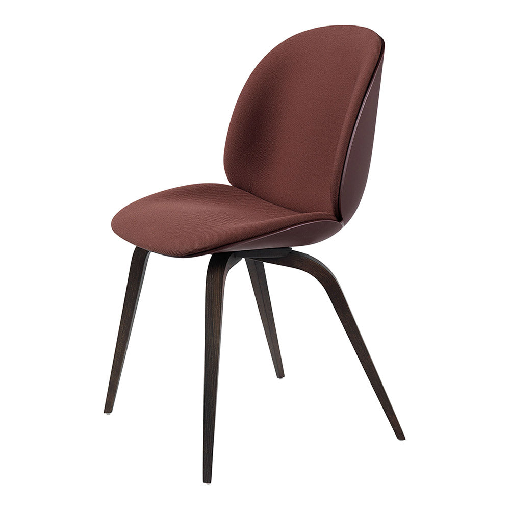 Beetle Front Upholstered Dining Chair - Wood Base
