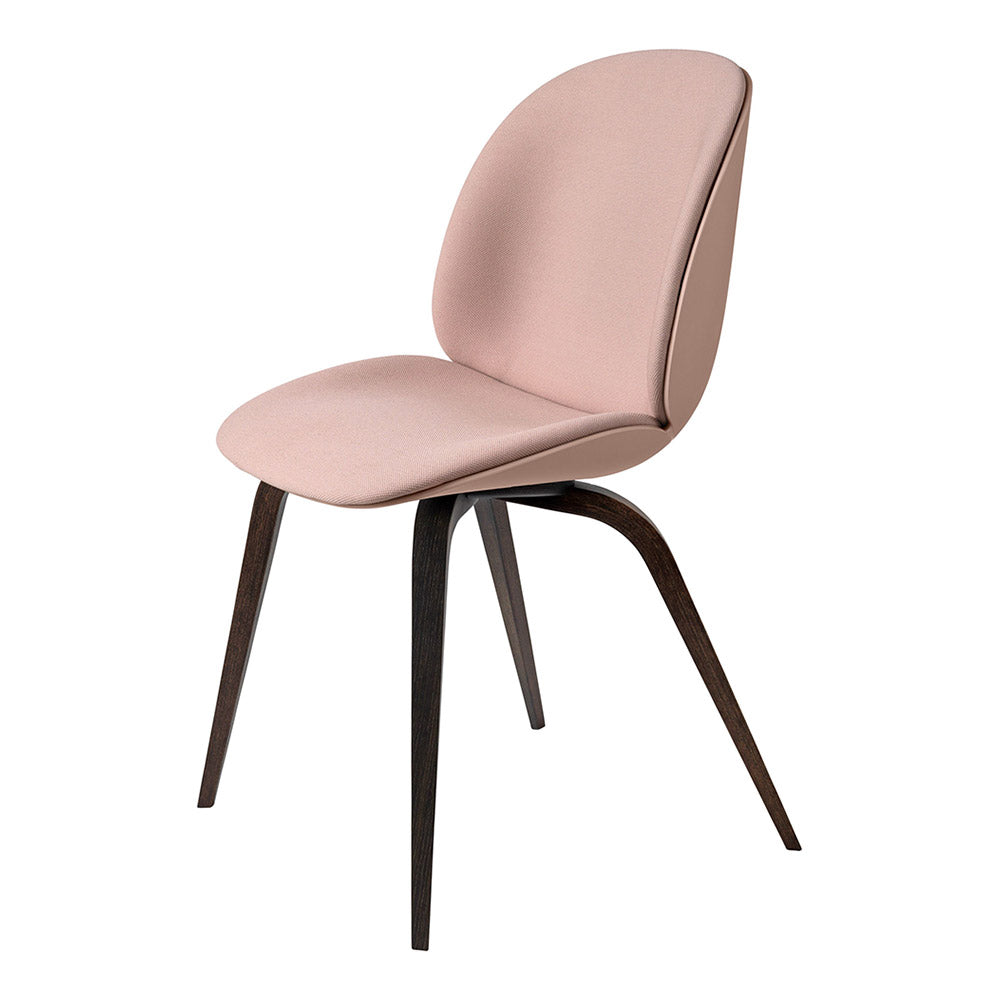 Beetle Front Upholstered Dining Chair - Wood Base