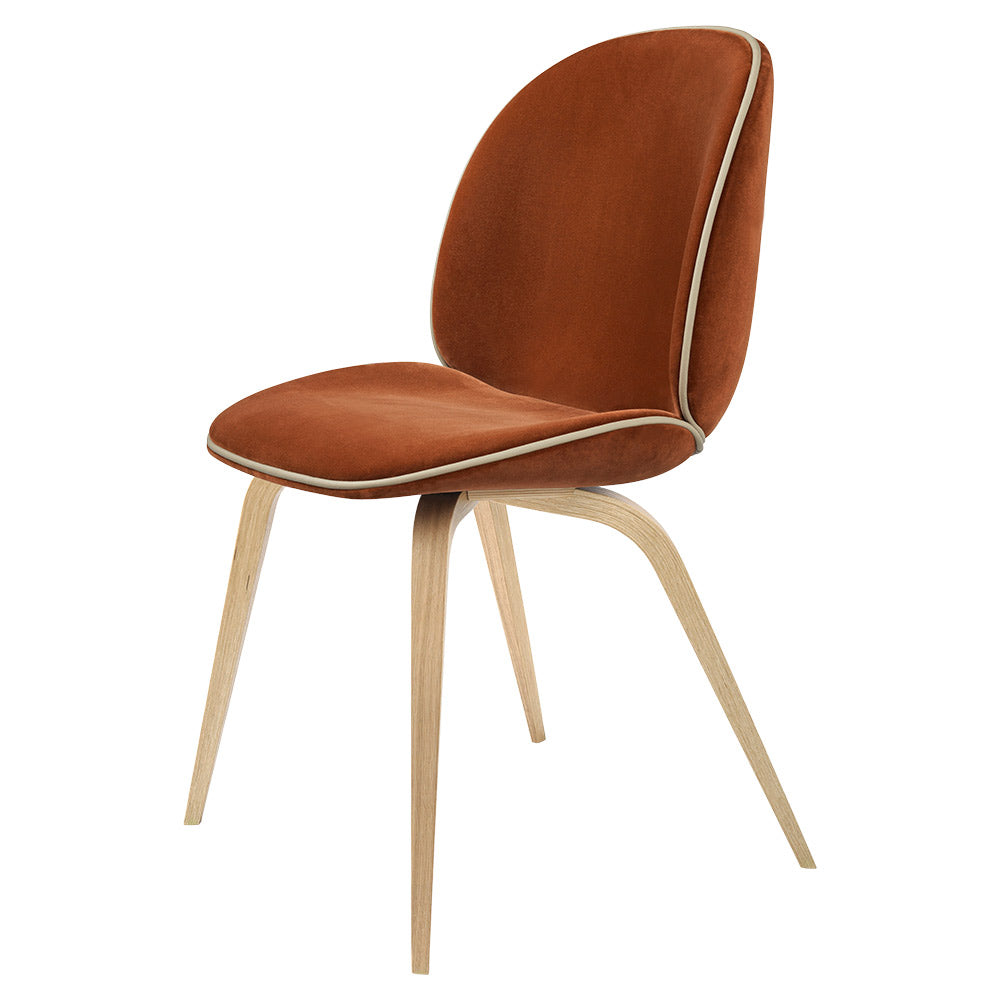 Beetle Fully Upholstered Dining Chair - Wood Base