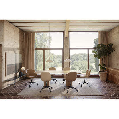 Beetle Fully Upholstered Meeting Chair - Height Adjustable with Castors