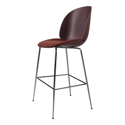 Beetle Seat Upholstered Bar Counter Chair - Conic Base
