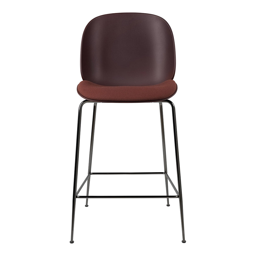 Beetle Seat Upholstered Bar Counter Chair - Conic Base