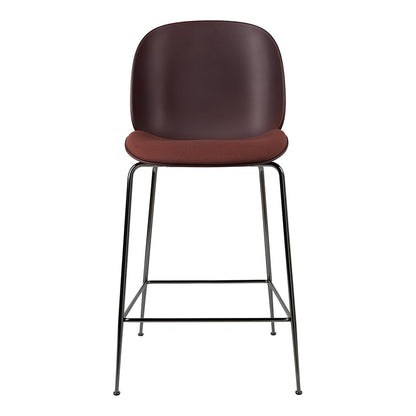 Beetle Seat Upholstered Bar Counter Chair - Conic Base