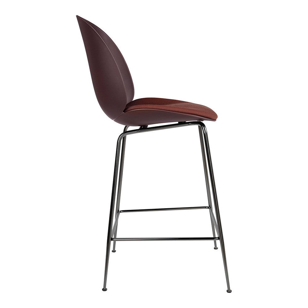 Beetle Seat Upholstered Bar Counter Chair - Conic Base