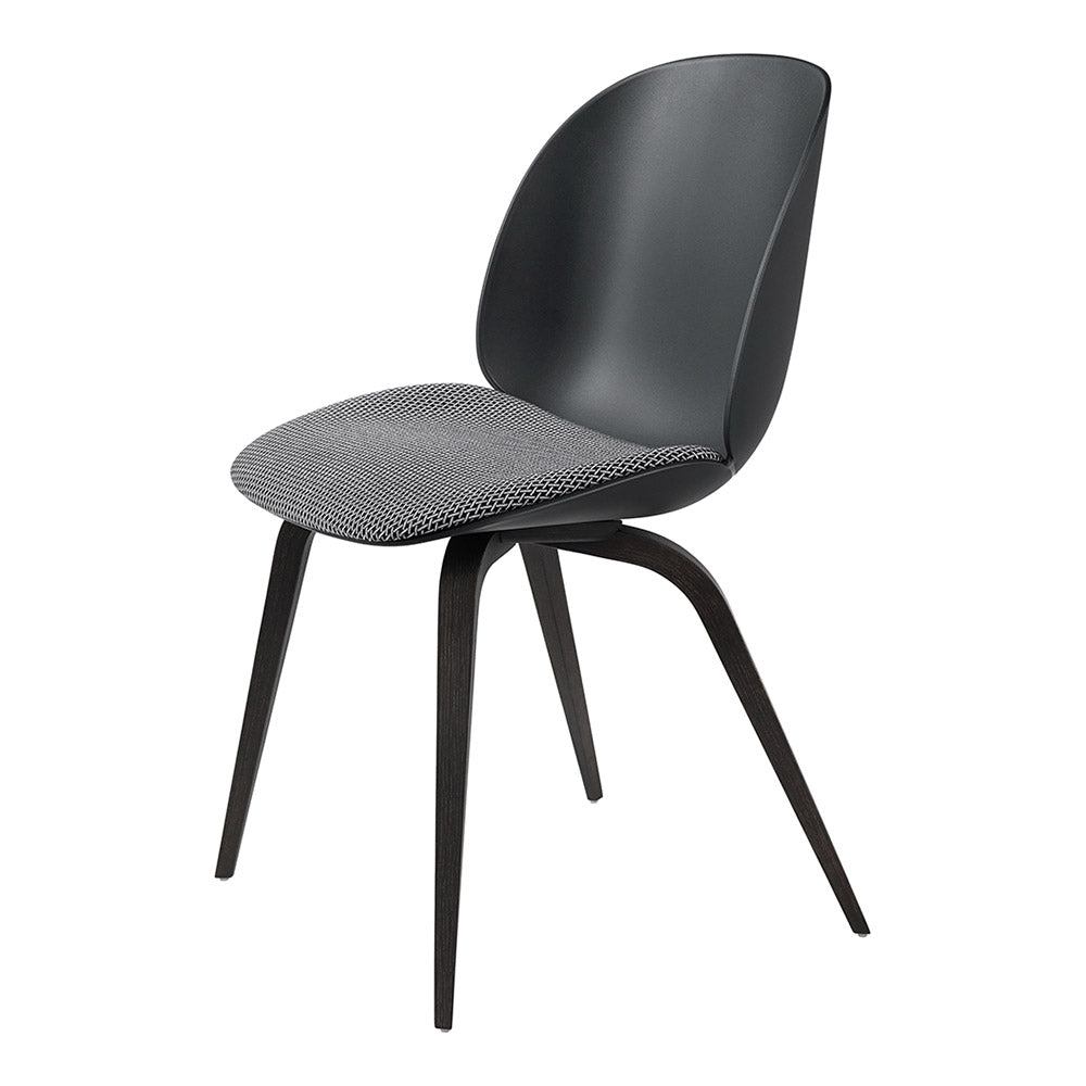 Beetle Seat Upholstered Dining Chair - Wood Base