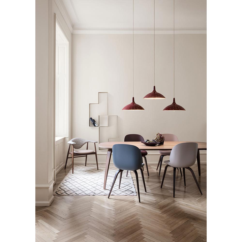 Beetle Seat Upholstered Dining Chair - Wood Base