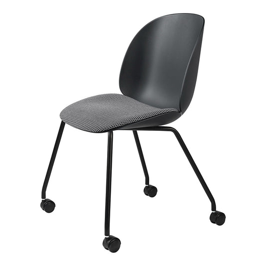 Beetle Seat Upholstered Meeting Chair - 4-Leg Base With Castors