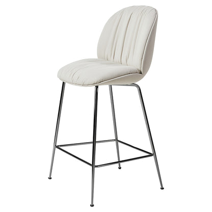 Beetle Soft Fully Upholstered Bar Counter Chair - Conic Base