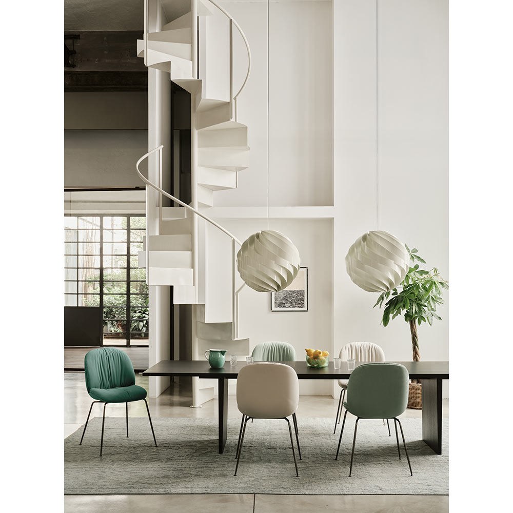 Beetle Soft Fully Upholstered Dining Chair - Conic Base