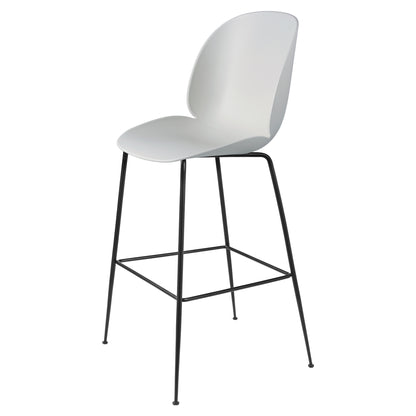 Beetle Unupholstered Bar Chair - Lunar Gray, Black Matte Base