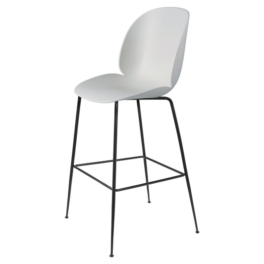 Beetle Unupholstered Bar Chair - Lunar Gray, Black Matte Base