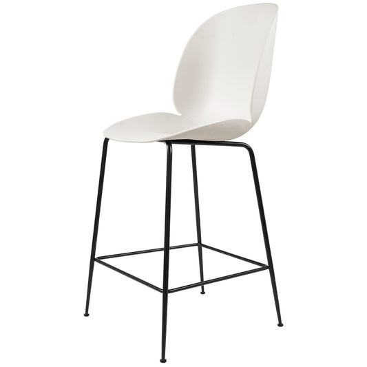 Beetle Unupholstered Counter Chair - Alabaster White, Black Base