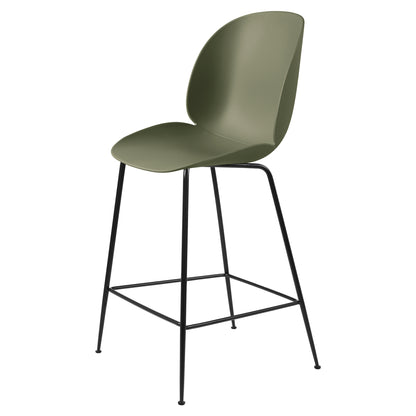 Beetle Unupholstered Counter Chair - Fern Green, Black Matte Base