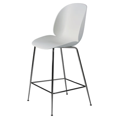 Beetle Unupholstered Counter Chair - Lunar Gray, Black Chrome Base