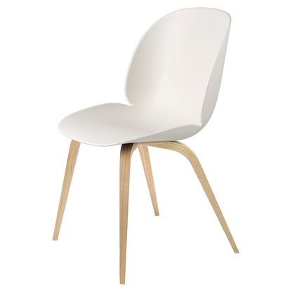 Beetle Unupholstered Dining Chair - Alabaster White, Oak Base