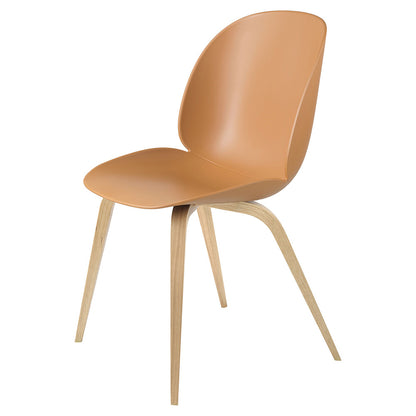Beetle Unupholstered Dining Chair - Amber Brown, Oak Base
