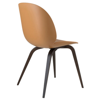 Beetle Unupholstered Dining Chair - Amber Brown, Smoked Oak Base
