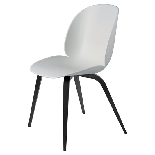 Beetle Unupholstered Dining Chair - Lunar Gray, Black Stained Beech Semi Matte Lacquered Base