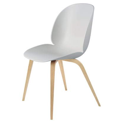 Beetle Unupholstered Dining Chair - Lunar Gray, Oak Semi Matte Lacquered Base